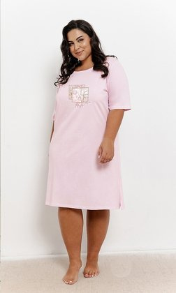 Koszula Taro Isla 3365 kr/r 4XL-6XL W25 różowy jasny