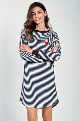 Koszula Taro Trudy 3220 dł/r S-XL Z25 granatowy-paski